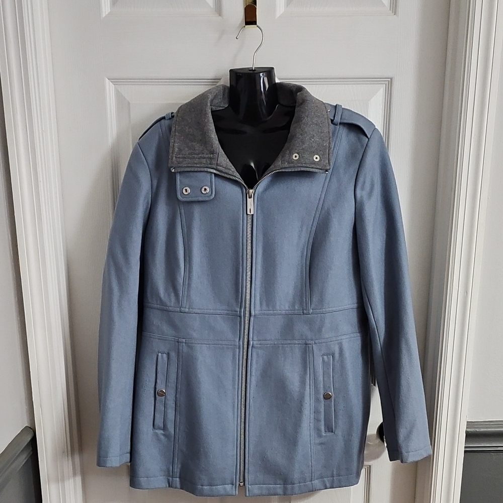 Kenneth Cole New York Blue Pea Coat